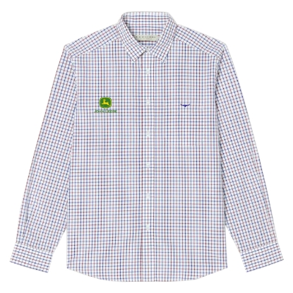 Picture of John Deere Collins Shirt by R. M. Williams – Navy/Burgundy/White - AG