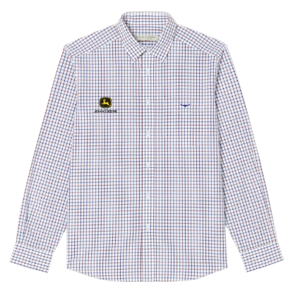 Picture of John Deere Collins Shirt by R. M. Williams – Navy/Burgundy/White - CF