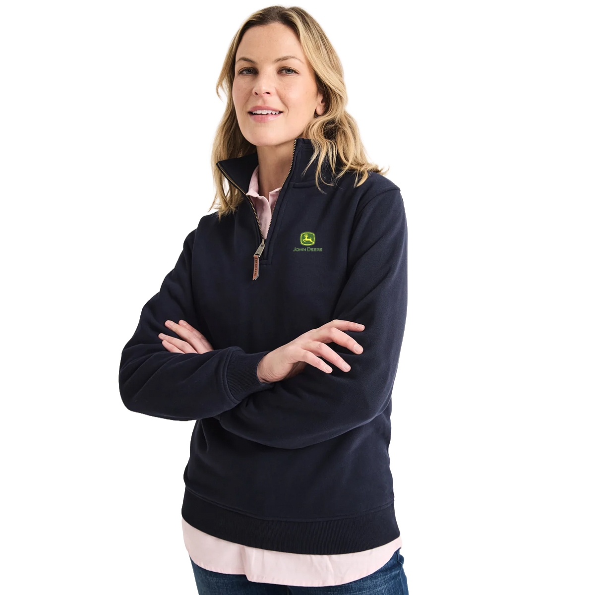 Picture of John Deere Kate Heavy-Weight Jumper by RB Sellars - Navy AG