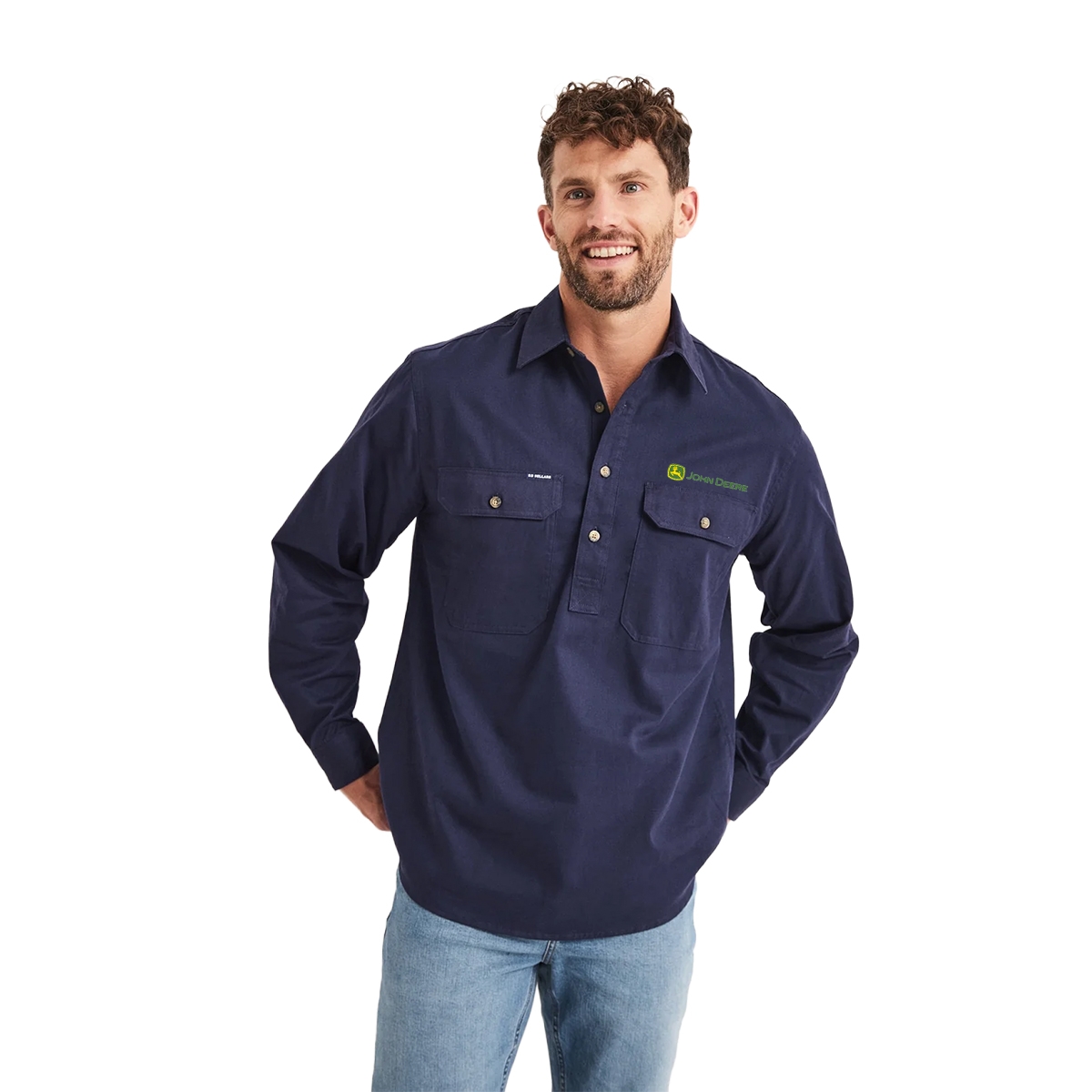 Picture of John Deere Burton Mid-Weight Work Shirt by RB Sellars - Navy AG