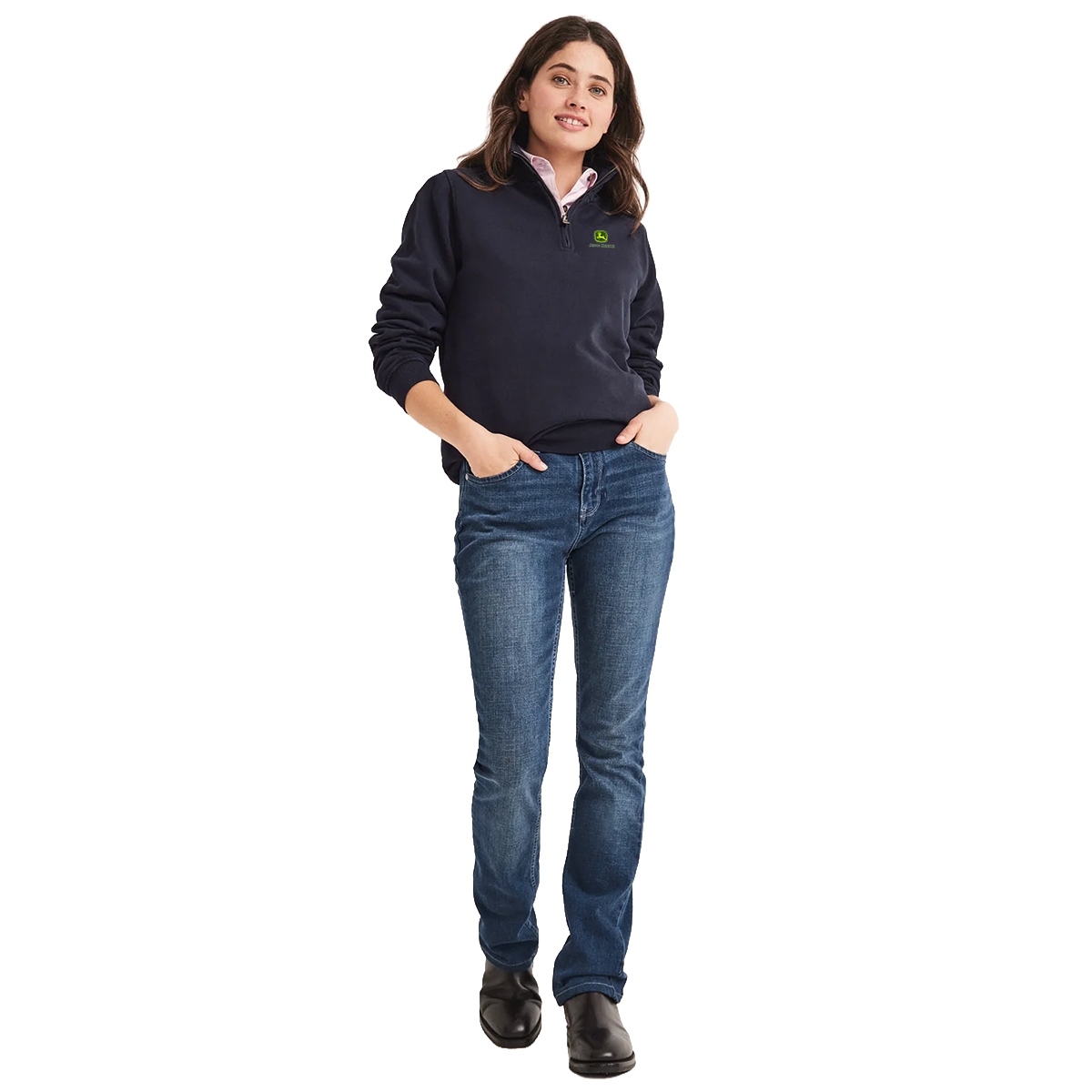 Picture of John Deere Kate Light-Weight Jumper by RB Sellars - Navy AG